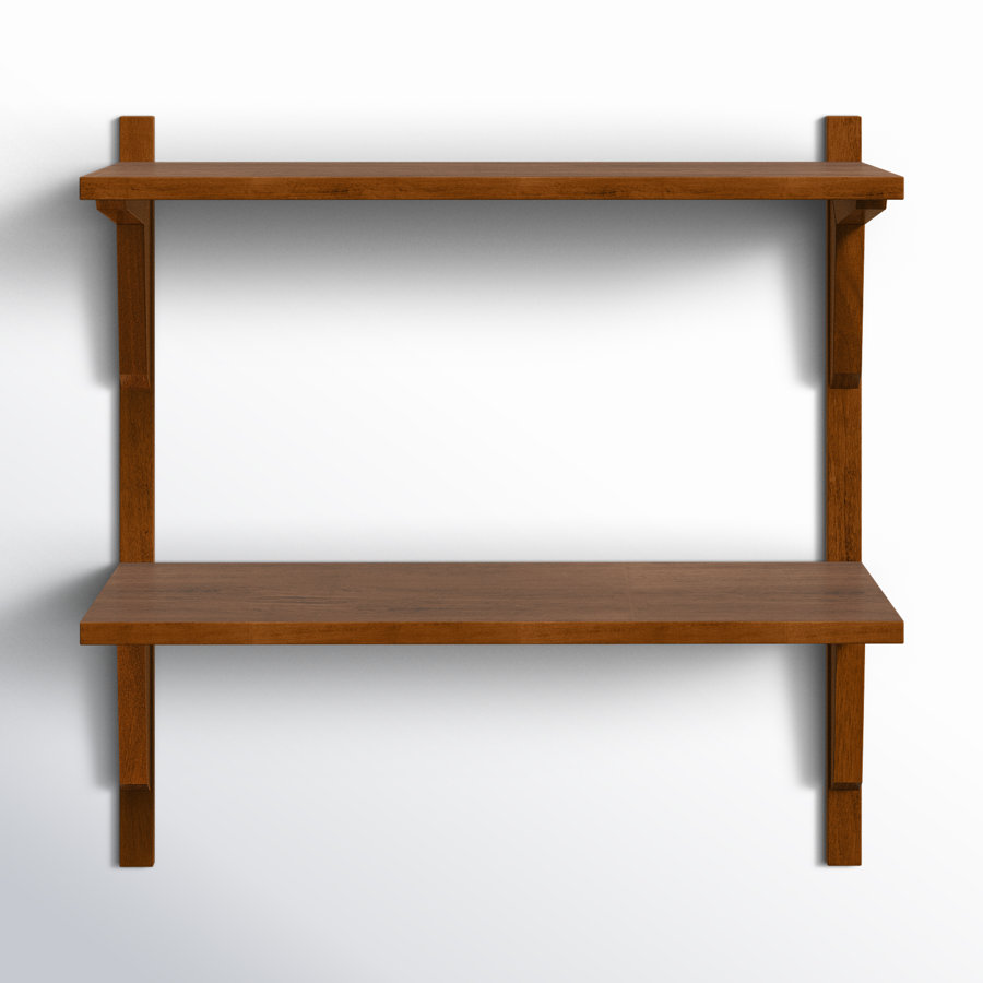 Baez Poplar Solid Wood Wall Shelf